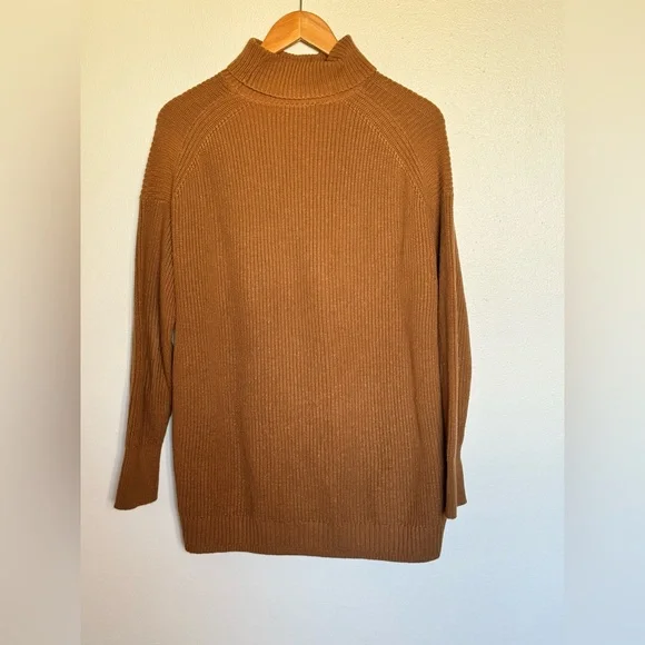 J.Crew Cashmere Blend Mock Neck Sweater | Brown | Small - Picture 2 of 7